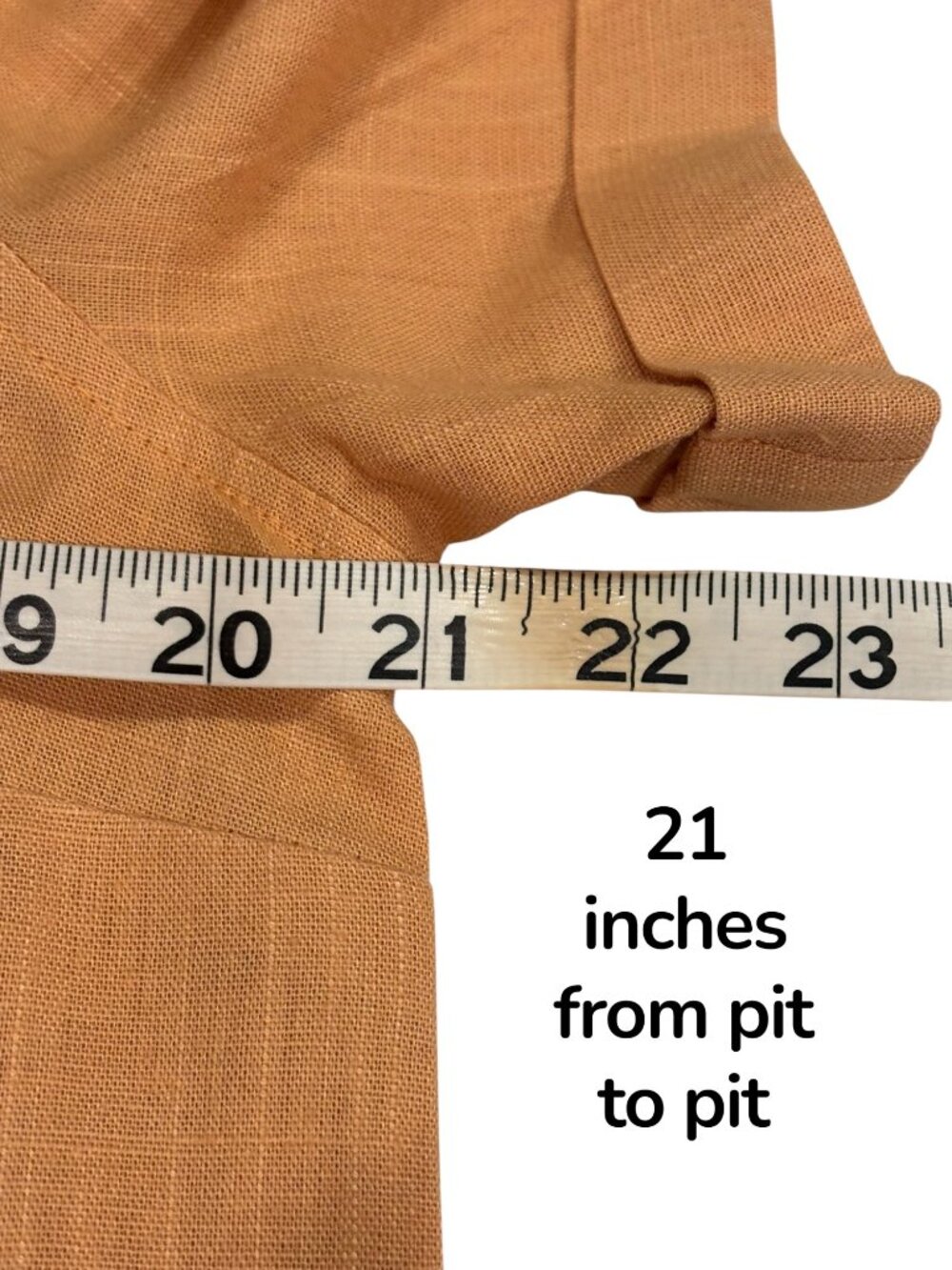 Black Tape Shirt Dress M Orange Linen Blend Button Front Minimalist 21x38 - Picture 5 of 6